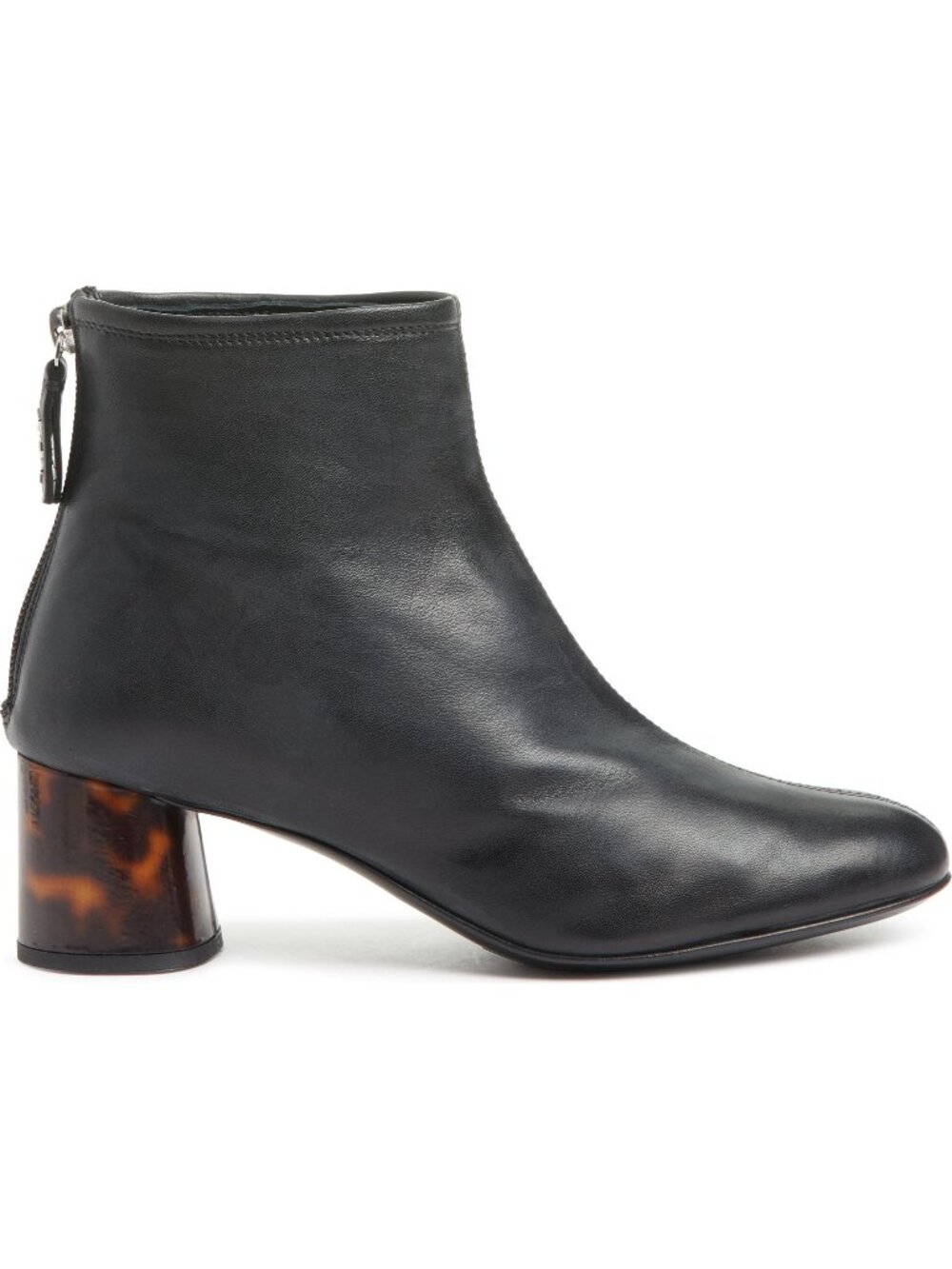 AGL Veta Precious Black & Tortoise Shell Heel Ankle Boots Women EU 38.5/ US 8.5